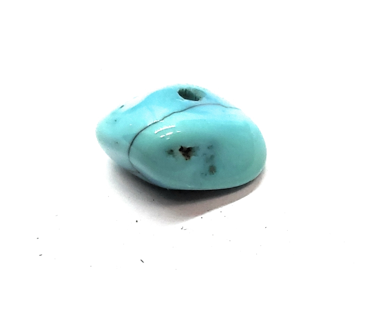 Q-124スリーピングビューティーターコイズビーズ大きな穴 のターコイズ