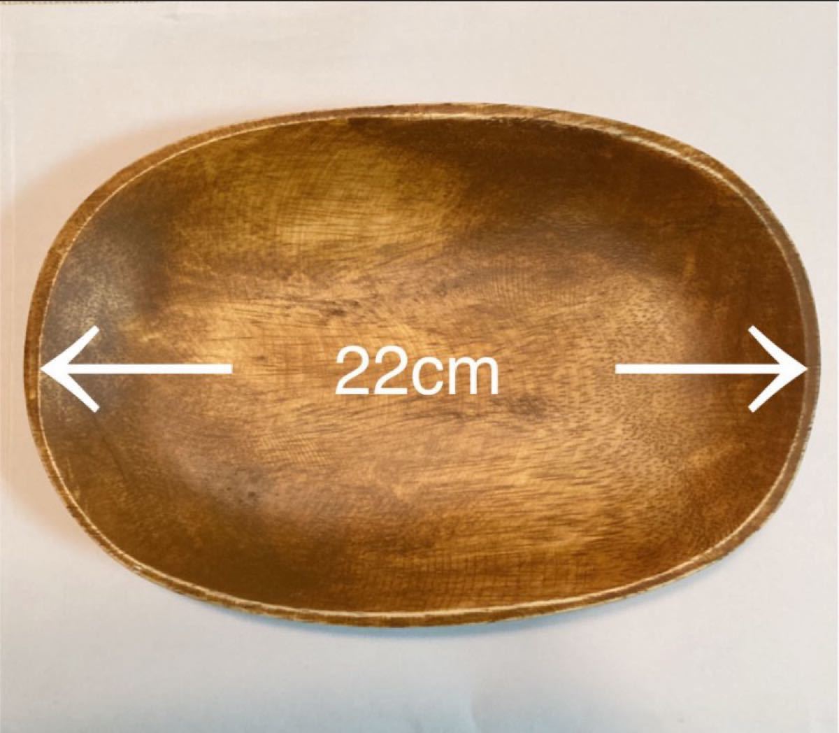 アカシア 楕円形プレート22cm×2枚セット 新品 ワンプレート 木製トレー 木のトレー 木のお皿 木製食器