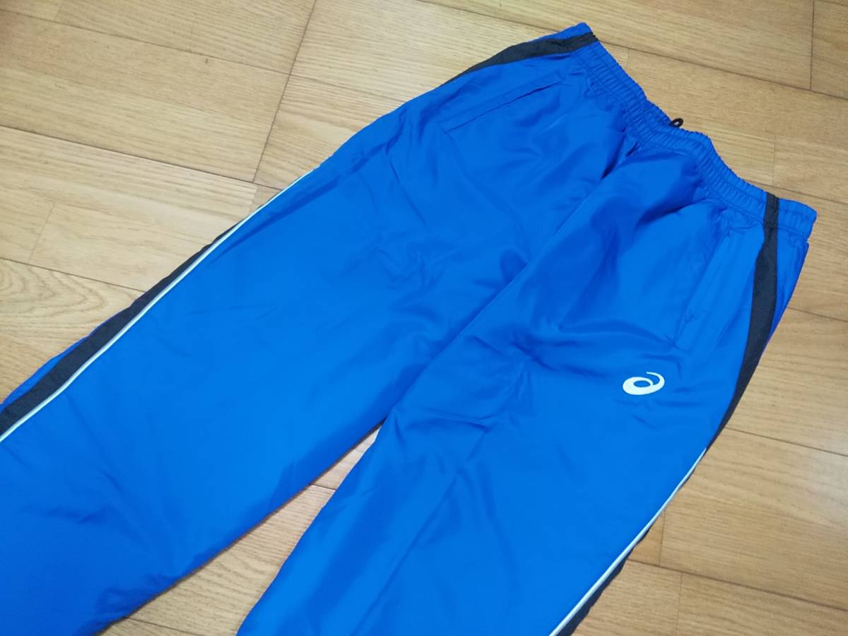 アシックス【asics】保温　はっ水　防寒　ウォーマーパンツ　ブルー　XXL　９６８０円 アウトドア　自転車　運動に　ウォームパンツ_画像2