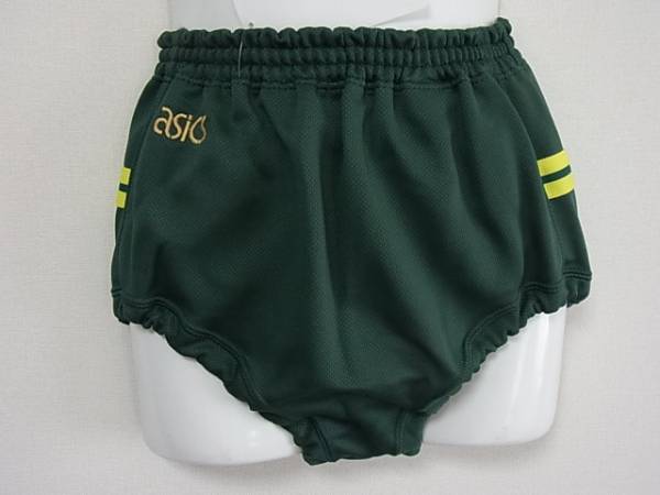 即決☆貴重品☆アシックス特注ブルマ 緑 L寸 兵庫県立三原高等 即決☆貴重品☆アシックス特注ブルマ 緑 L寸 兵庫県立三原高等