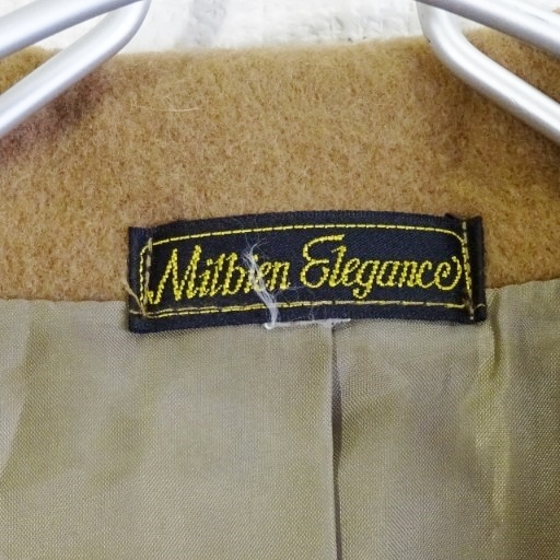 即決★ 送料無★ 【日本製】　Milbien Elegance　カシミヤ混10％　ウール チェスターコート　【M】　キャメル　レディース　D961_画像5