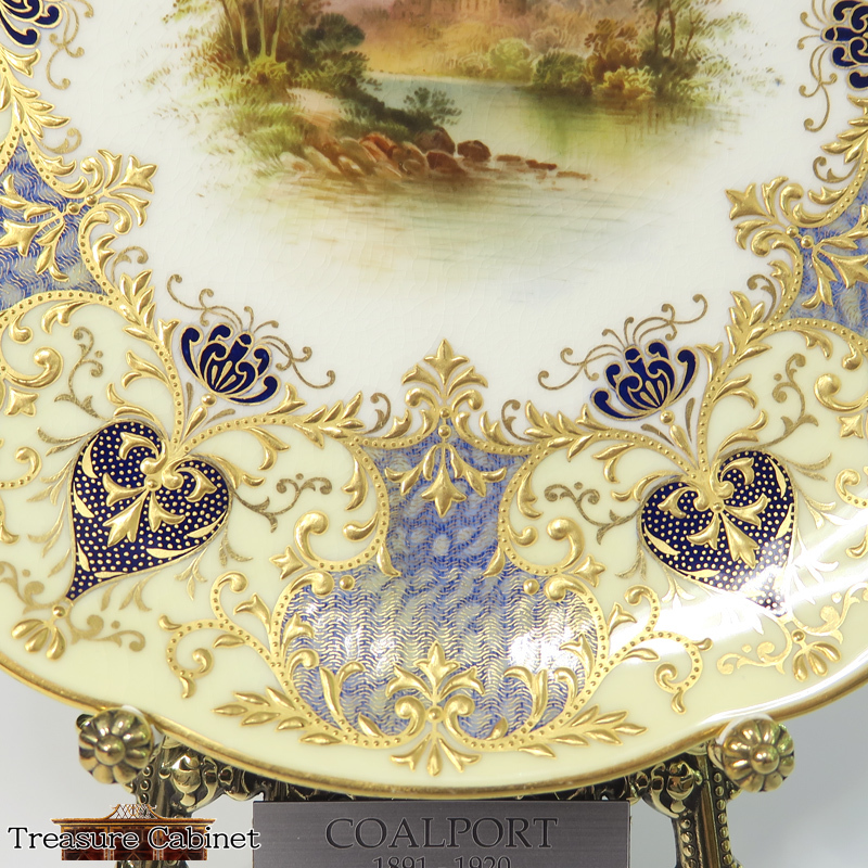 [ call port ] 1891-1920 year about wing The - castle scenery plate approximately 23cm / Rays do Gold antique plate [Ta-CoP2]