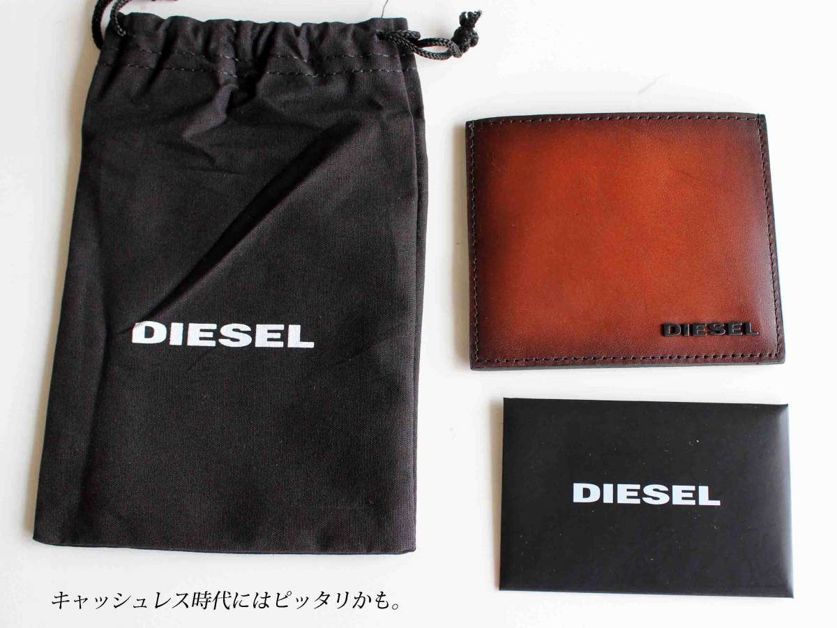 新品■ディーゼル 9680円■スーツをお財布で膨らませたくない方にオススメのカードケースです。薄型でシンプルなデザインなのでどんな_画像1