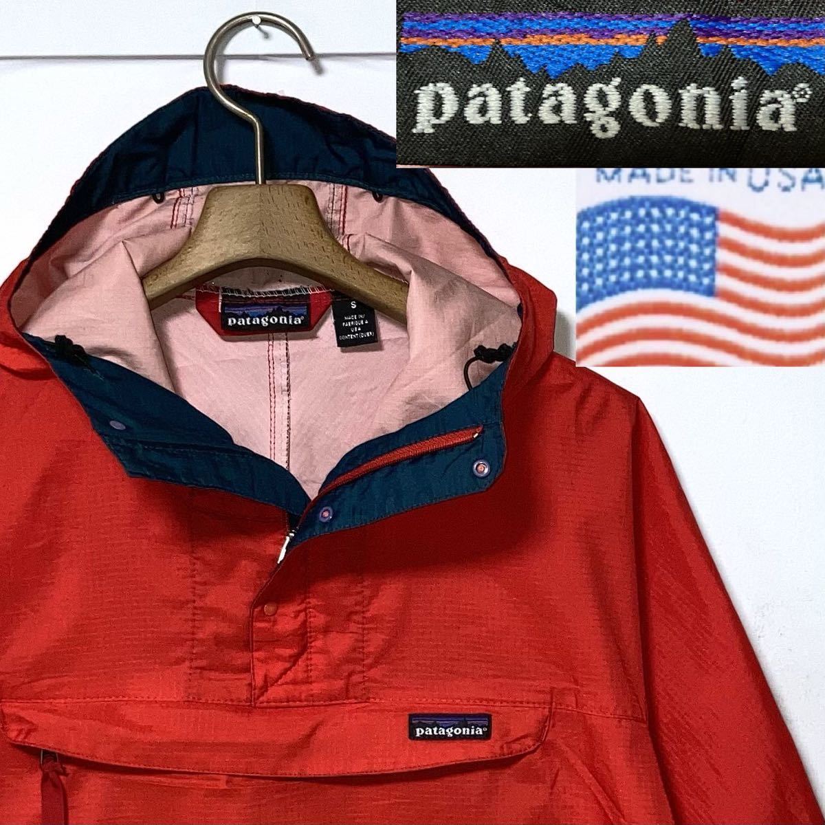 希少 90'sUSA製 patagonia パタゴニア 雪なしタグ アノラック 希少 90'sUSA製 patagonia パタゴニア 雪なしタグ アノラック