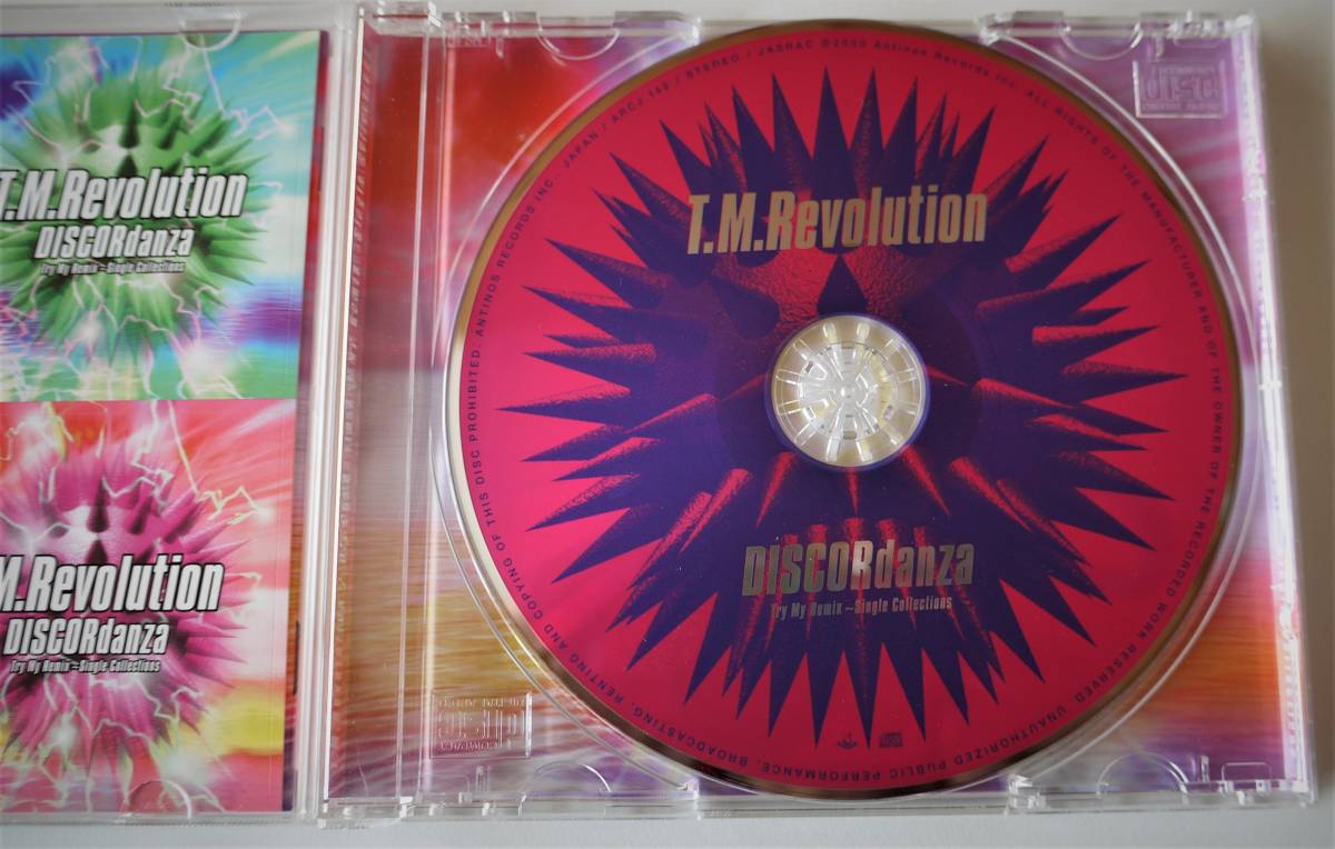 （送料無料 中古CD）T.M.Revolution/DISCORdanza Try My Remix ~Single Collections（全15曲) ステッカー付 HOT LIMIT WHITE BREATH _画像4