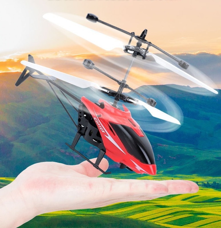  empty .. flying helicopter blue infra-red rays sensor control USB rechargeable airplane Oncoming generation toy present 