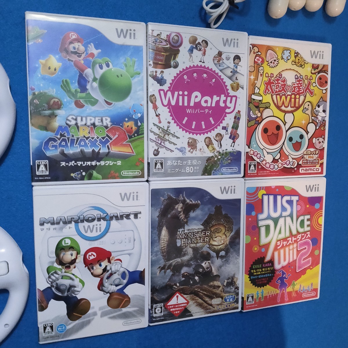 任天堂 Wii 太鼓の達人 マリオカート ジャストダンス2 マリオギャラクシー2 タタコン wiiハンドル