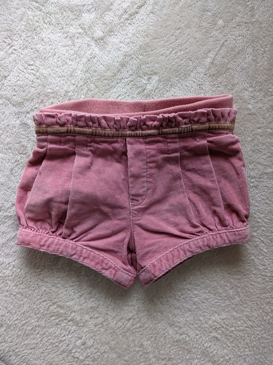 同梱可能で50 円[BabyGAP]ピンクコーデュロイショートパンツ80cm