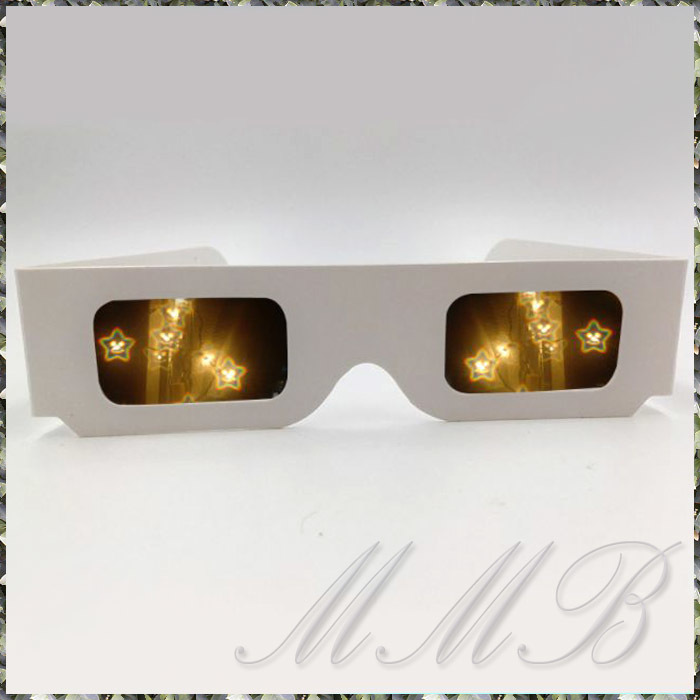 Rainbow Prism 3d Glasses 夜景 眼鏡 ロマンチックイルミネーショングラス メガネ 花火めがね 3本セット【送料無料】_画像5