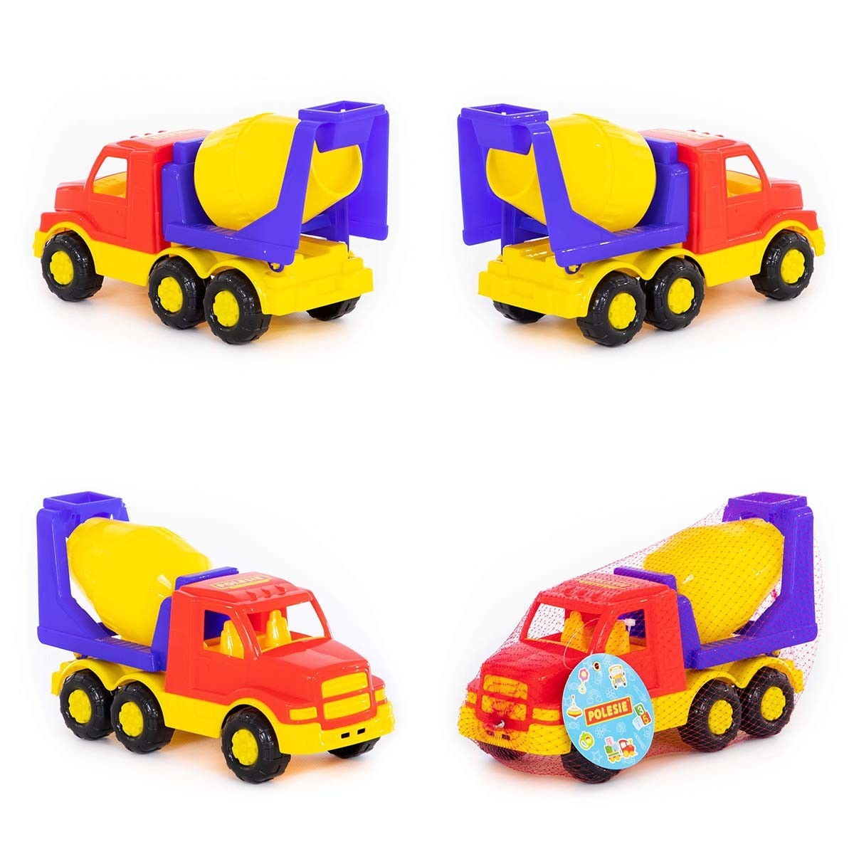 【新品】【3種セット】ポリシエ POLESIE 消防車 ミキサー車 レッカー車 車玩具 はたらく車 海外おもちゃ ラッピング可能