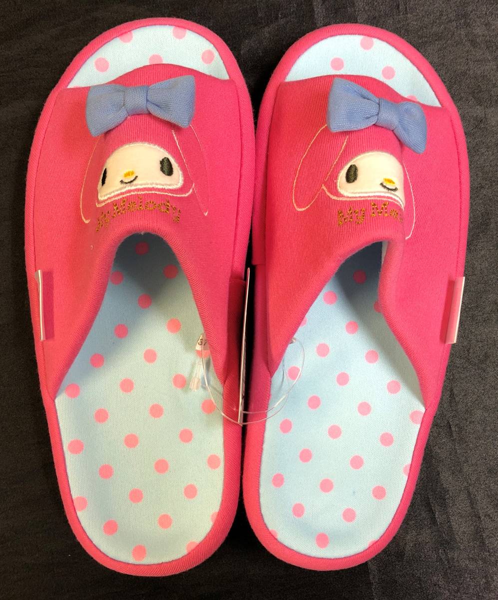  быстрое решение * My Melody Sanrio* лента есть тапочки с биркой салон надеть обувь передний открытие салон обувь Sanrio герой комфорт *