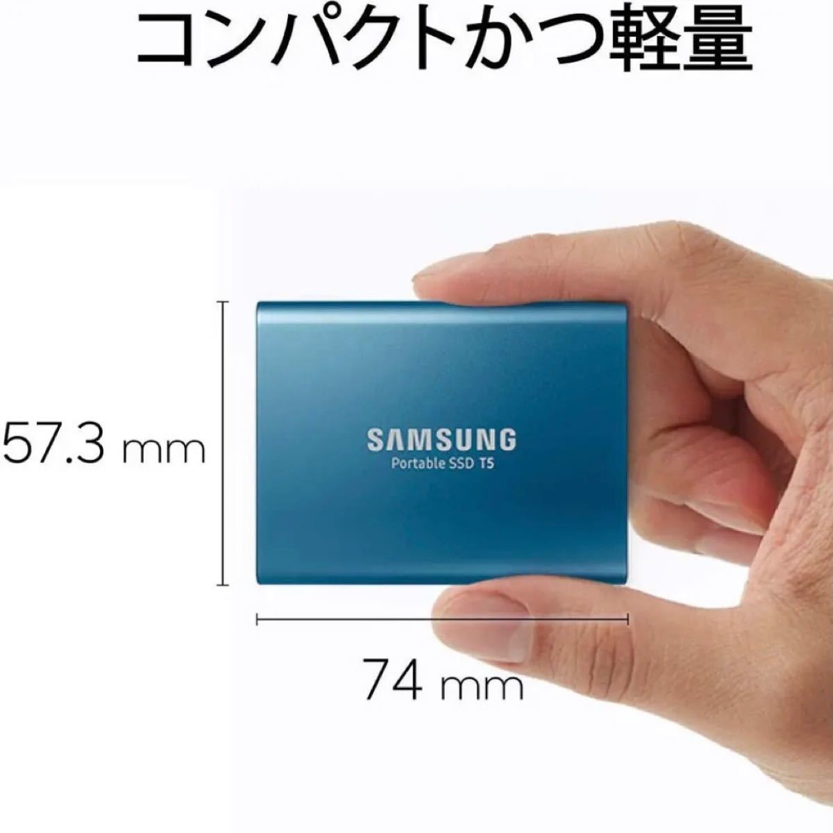 【新品】Samsung 外付けSSD T5 2TB USB3.1 【国内正規品】 MU-PA2T0B/IT portable 高速