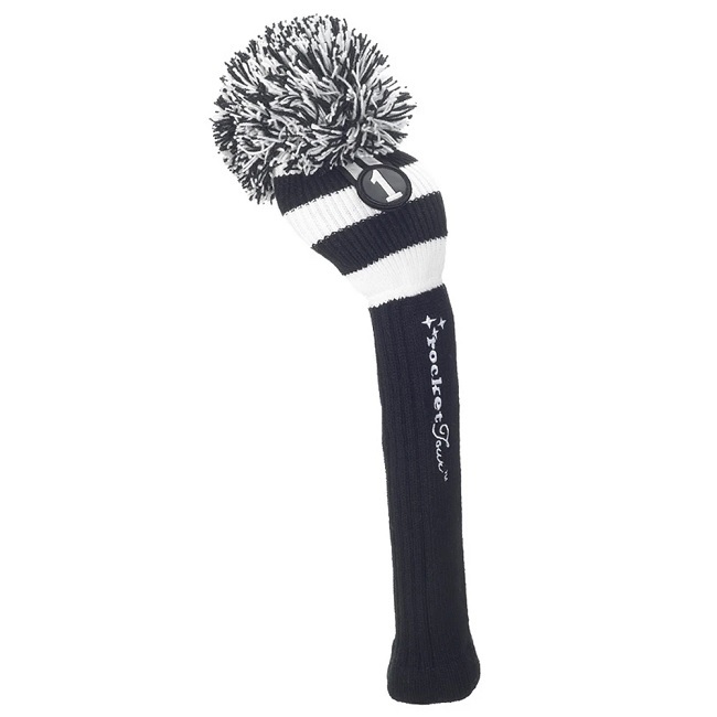 新品未使用！Rocket Tour Flags & Limited Edition Knit Pom Pom Driver Head Cover（Black/White）_画像1