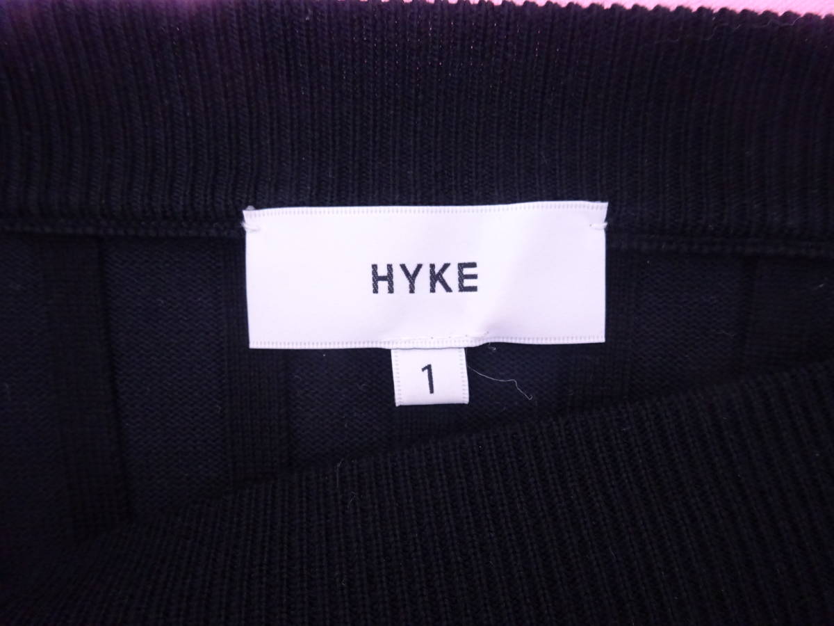 再再再..販 HYKEハイク プレーティングワイドリブニット 袖スリット