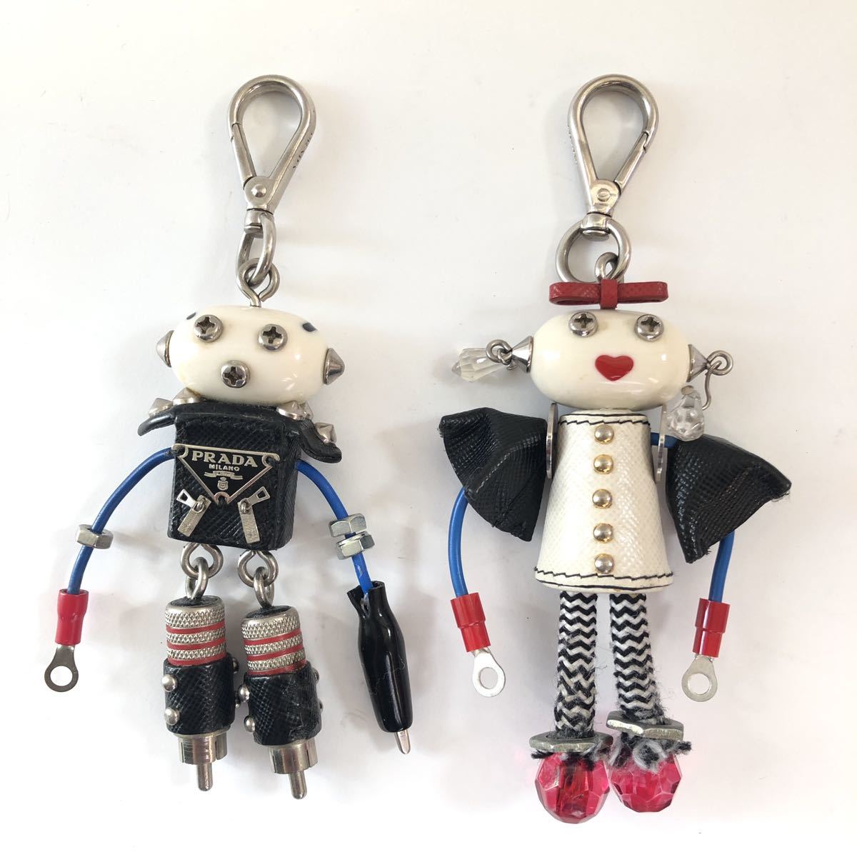 PRADA プラダ ロボットキーホルダー ペアセット(バラ売り×) 注意 PRADA プラダ ロボットキーホルダー ペアセット(バラ売り×) 注意