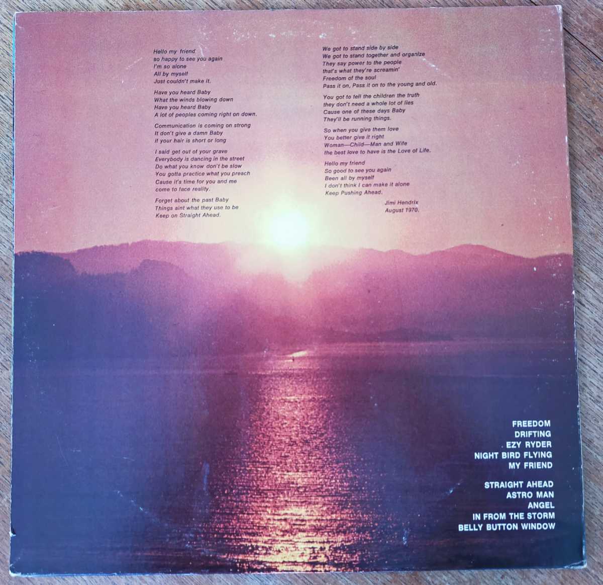 Jimi Hendrix/The Cry Of Love/米Org./Hypeステッカー貼込_画像4
