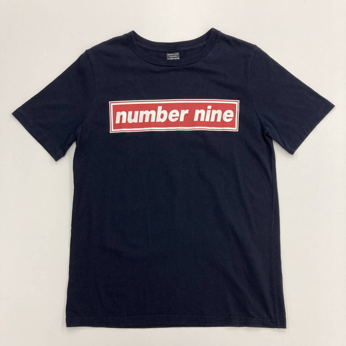 Number Nine ボックスロゴ 半袖 Tシャツ ネイ... - ヤフオク!
