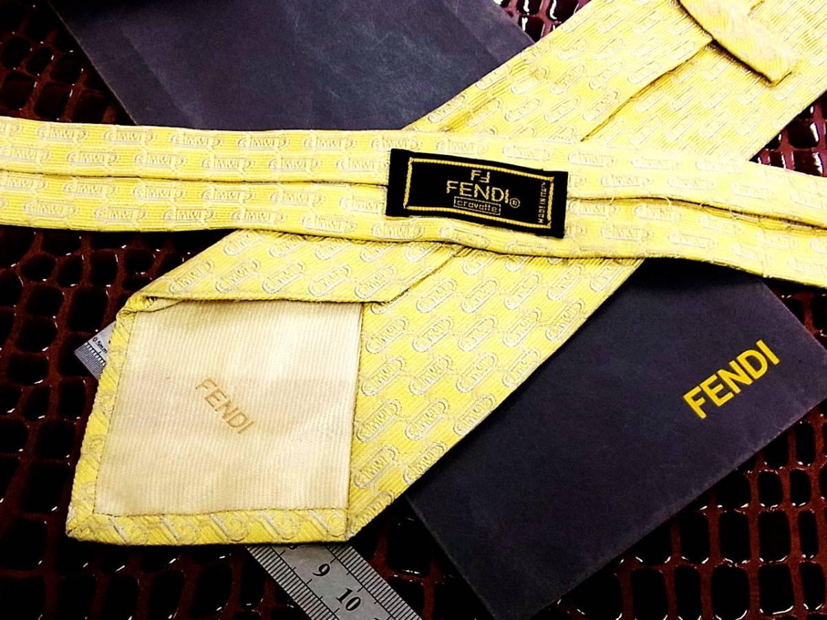 *E3032N* stock disposal SALE* Fendi [ total FF Logo embroidery ] necktie *