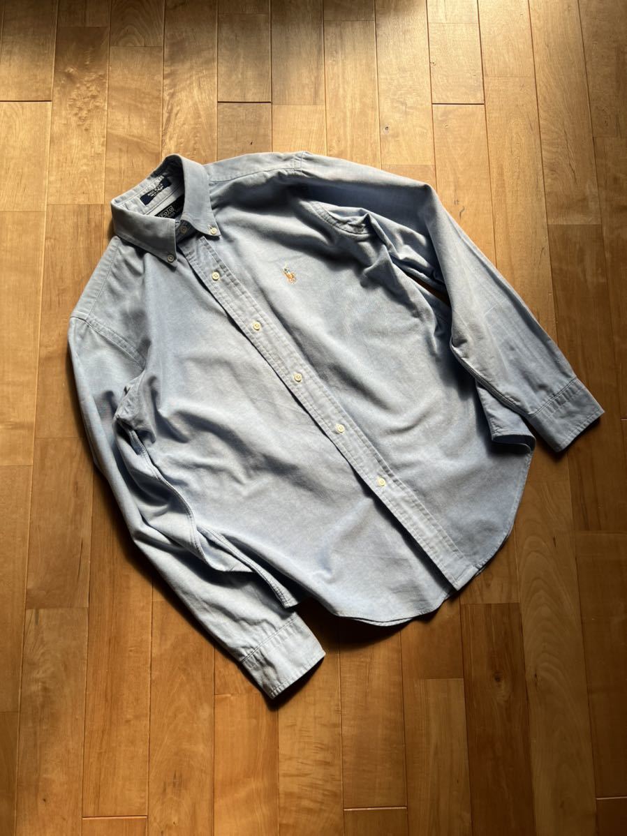 【希少・USA製・名作】Polo Ralph Lauren ポロ ラルフローレン ボタンダウンシャツ ボーイズサイズ14(ウィメンズXS相当)B.Dシャツ