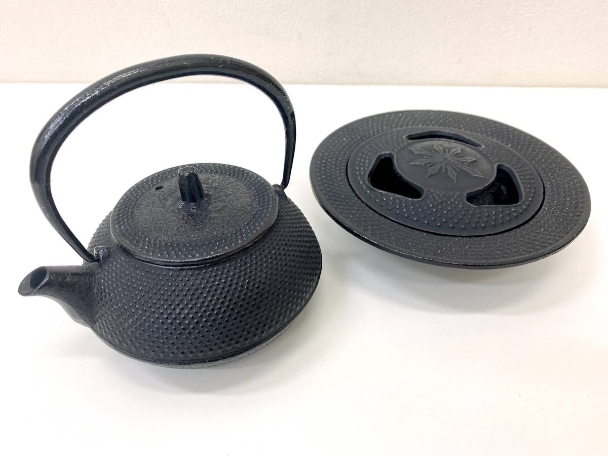 ブラウン×ピンク 山京☆南部盛岡☆南部鉄器☆茶瓶型時計☆急須型時計