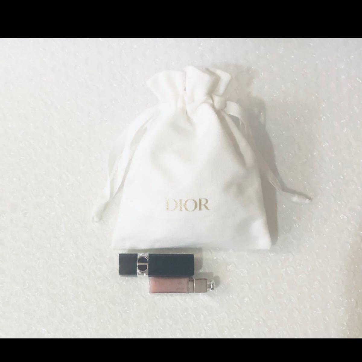 Dior ディオール リップ ノベルティ 非売品 巾着ポーチ Dior ディオール リップ ノベルティ 非売品 巾着ポーチ