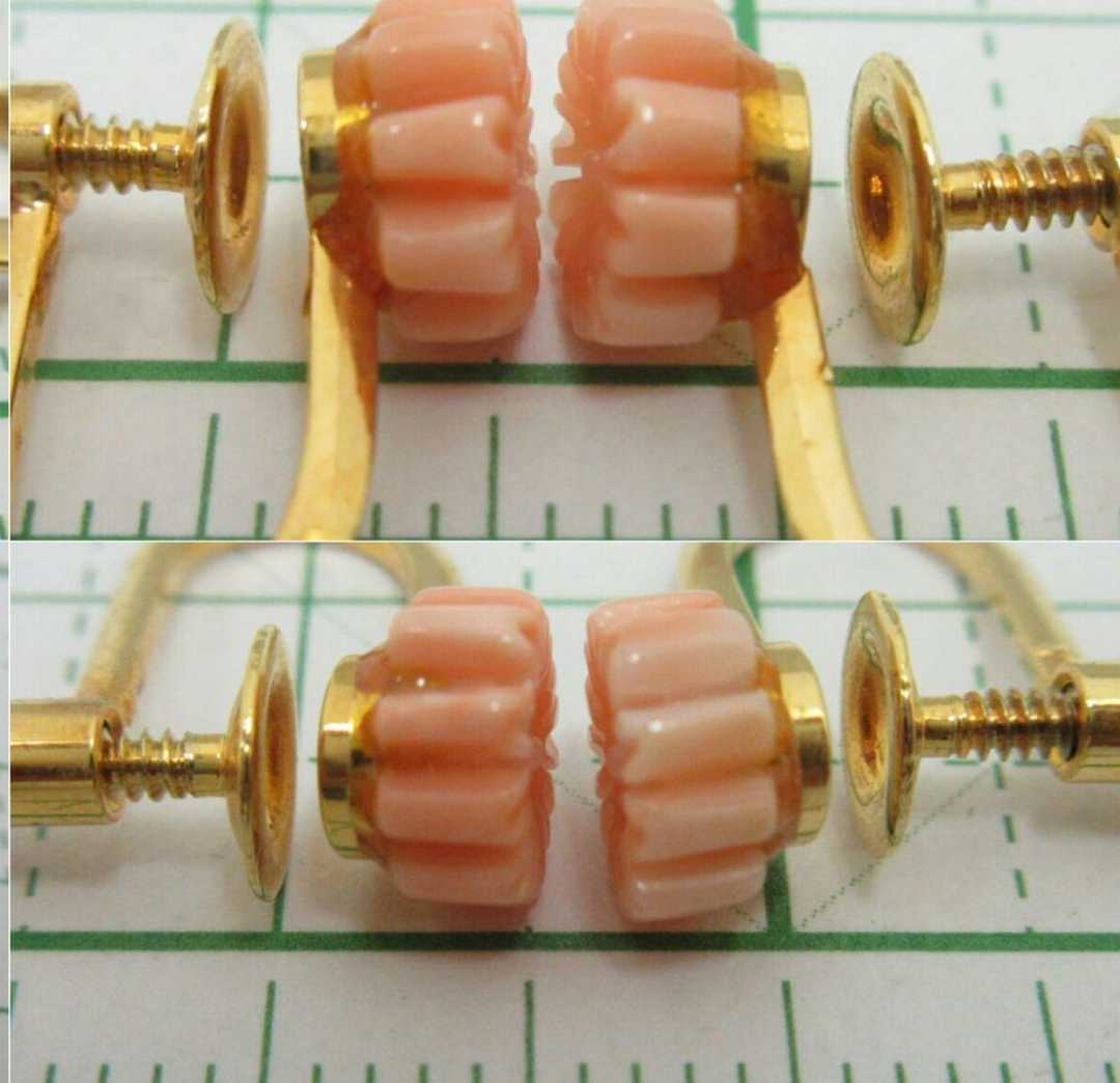 [TOP].. coral earrings loose netsuke v6.