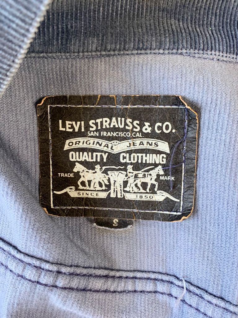 レア！ Levi's 70503 UK製 Sサイズ コーデュロイ トラッカージャケット 黒タブ ユーロリーバイス イギリス製 EURO ビンテージ Gジャン CORD_画像4