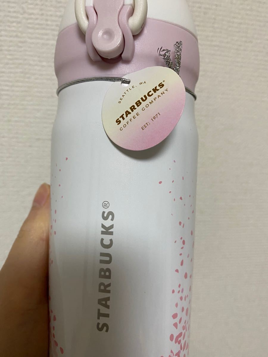 スターバックス スタバ水筒日本未発売さくら　ピンク花　韓国風