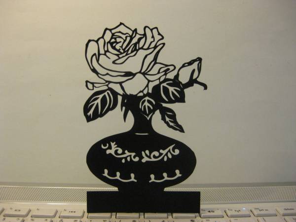  be established cut .. vase rose 1 wheel wall decoration also 