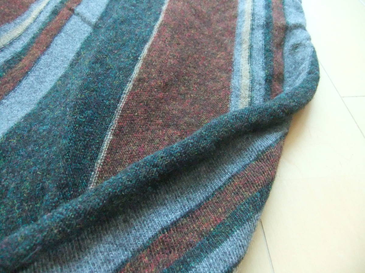 KOLOR large size stole shawl muffler size F 90% wool 10% nylon tea green ash 