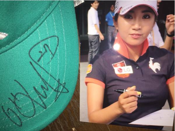 LPGA イボミ’17直筆サイン入りHONMA イボミ着用モデル新品キャップ(写真付き)⑤_画像2