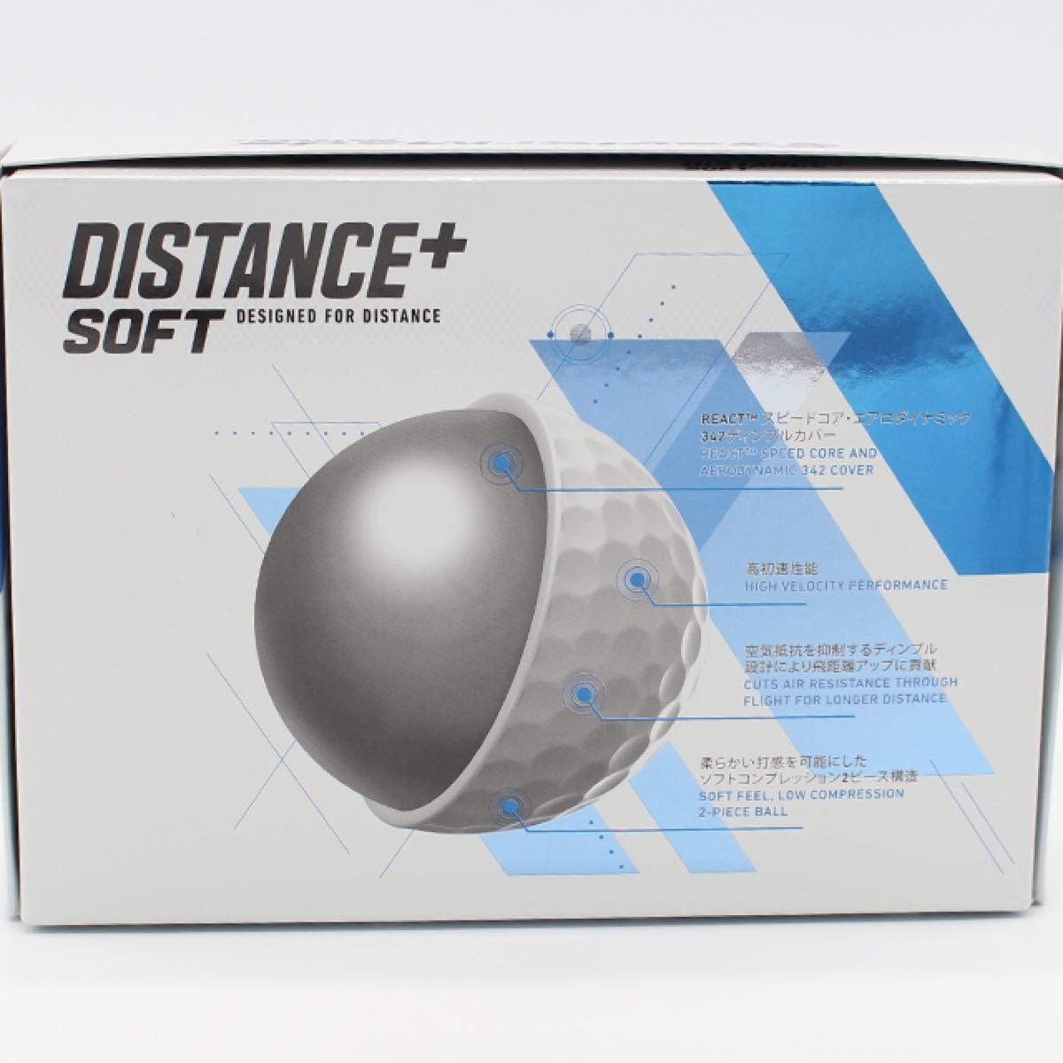 ディスタンス プラス ソフト ホワイト 1ダース12個 テーラーメイド 白 DISTANCE + SOFT ゴルフボール