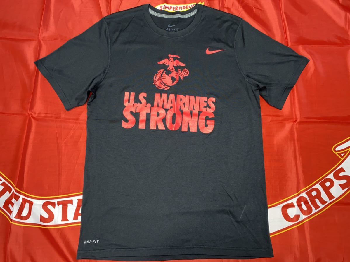 新品未使用タグ付き　made in USA USMC/NIKEコラボTシャツ　ブラック　Mサイズ　①_画像1