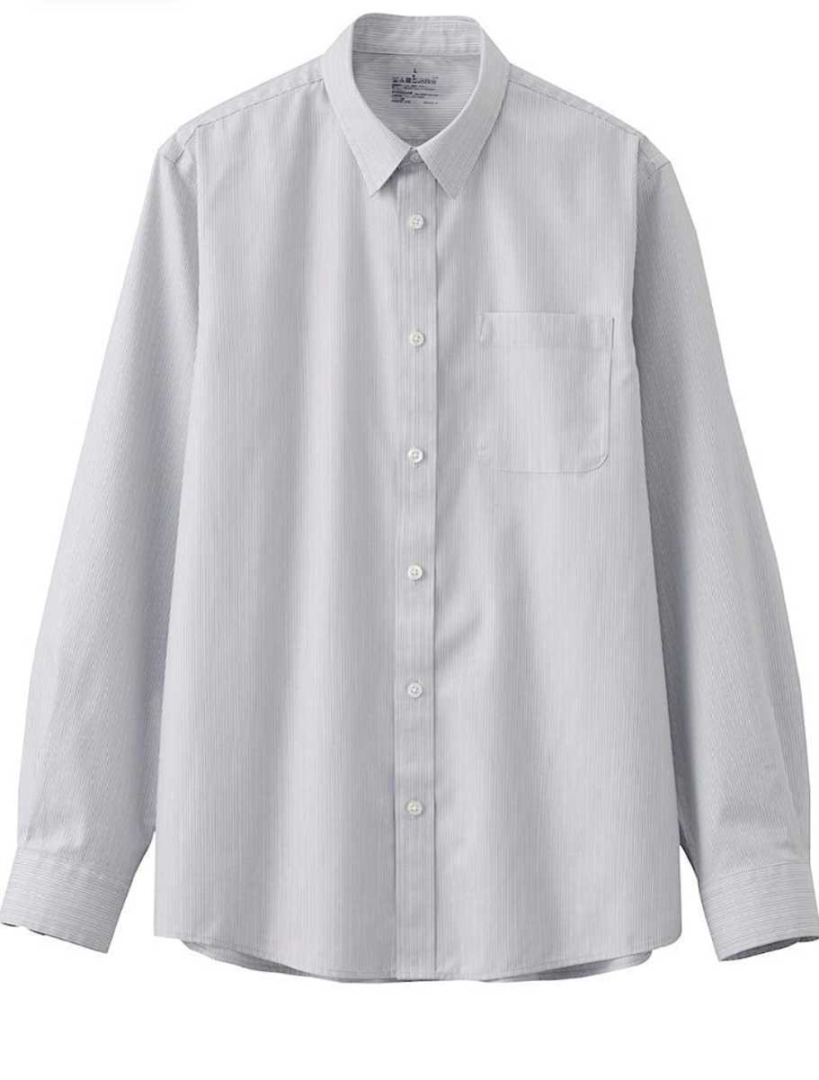 Paypayフリマ Muji アイロンがけのいらないシャツ メンズ長袖紳士オーガニックコットン綿グレー無印良品 Sノーアイロンyビジネスにもストライプ形態安定 Paypayフリマ Muji アイロンがけのいらないシャツ メンズ長袖紳士オーガニックコットン綿グレー無印良品 Sノーアイロンyビジネスにもストライプ形態安定