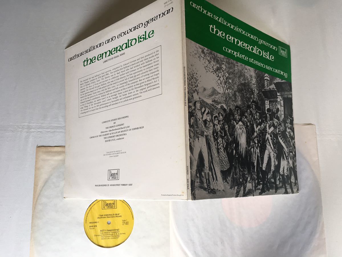 The Emerald Isle Complete Stereo Recording / Arthur Sullivan, Edward German 82年ENGLAND盤2LP PAVILION RECORDS SHE574/5_画像3