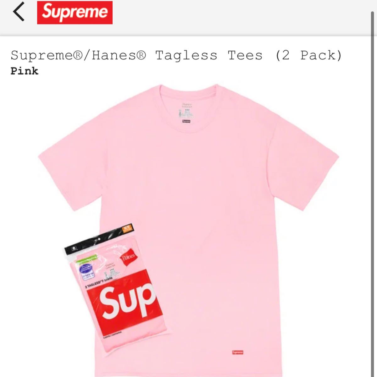 ステッカー付き　最安値　supreme henes Tシャツ1枚