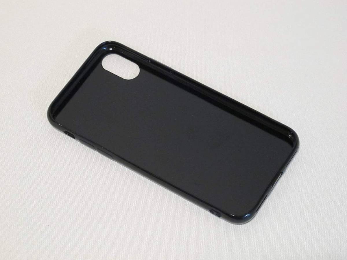 【送料無料】iPhone X/XS（5.8） ブラック TPU柔らかい素材 薄型 耐衝撃 スリム スマホケース クリアケース ブラックケース アイフォン_画像2