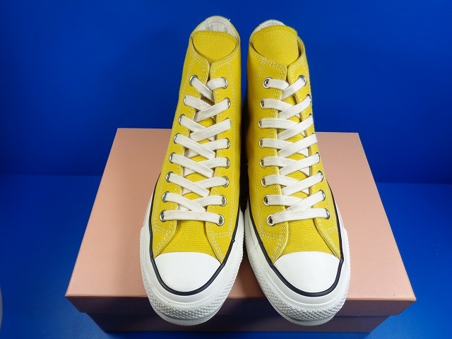 10236■美品 箱 CONVERSE CHUCK TAYLOR CANVAS HI Addict コンバース チャックテイラー キャンバス 黄 イエロー アディクト 26 71/2 1CL573の画像4