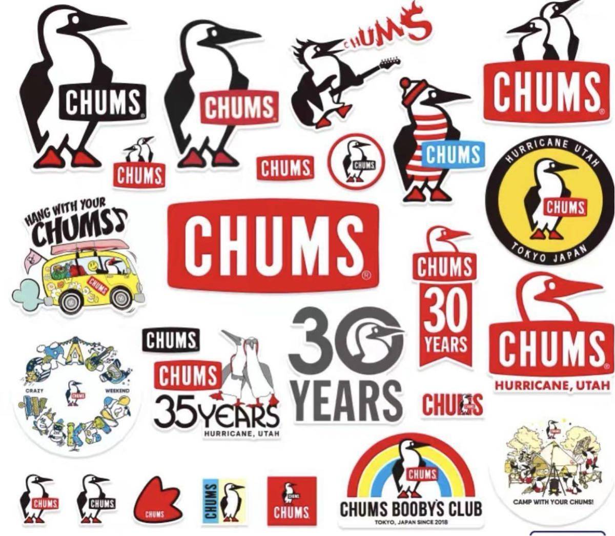 chums チャムス アウトドア ステッカー 26枚 屋外用防水ステッカー|PayPayフリマ