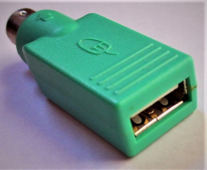 ＜■PS/2－USBマウス変換器（グリーン）_ＵＳＢマウス側：USB（Aタイプ、メス）