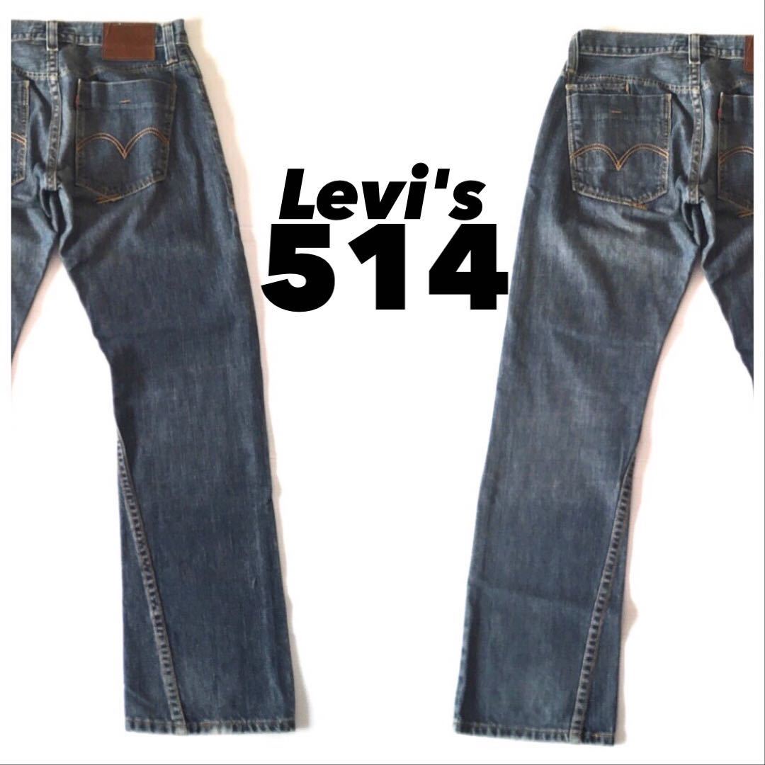 ★☆W32inch=81.28cm☆★Levi's514 Damage Design Jeans★☆異色系立体裁断Denim☆★_画像1