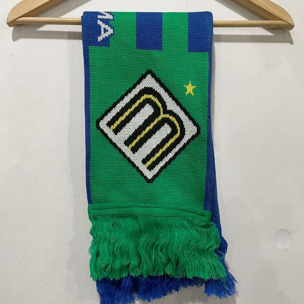 希少! 新品! 日本製 松田直樹 メモリアル ニット マフラー BLUE GREEN | soccer futsal サッカー フットサル FOREVER3 マリノス 松本山雅_画像3