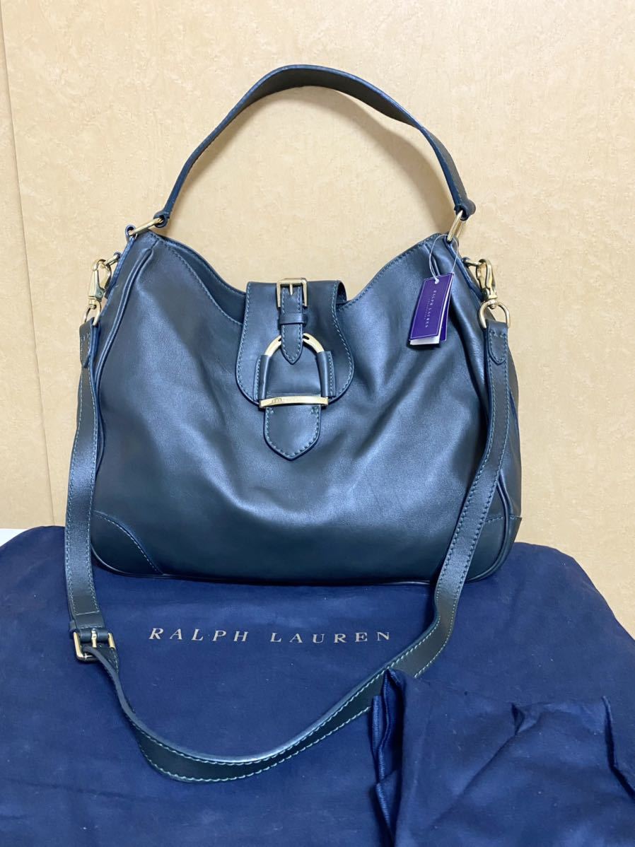 新品未使用 タグ付き RALPH LAUREN レザー ショルダーバッグ