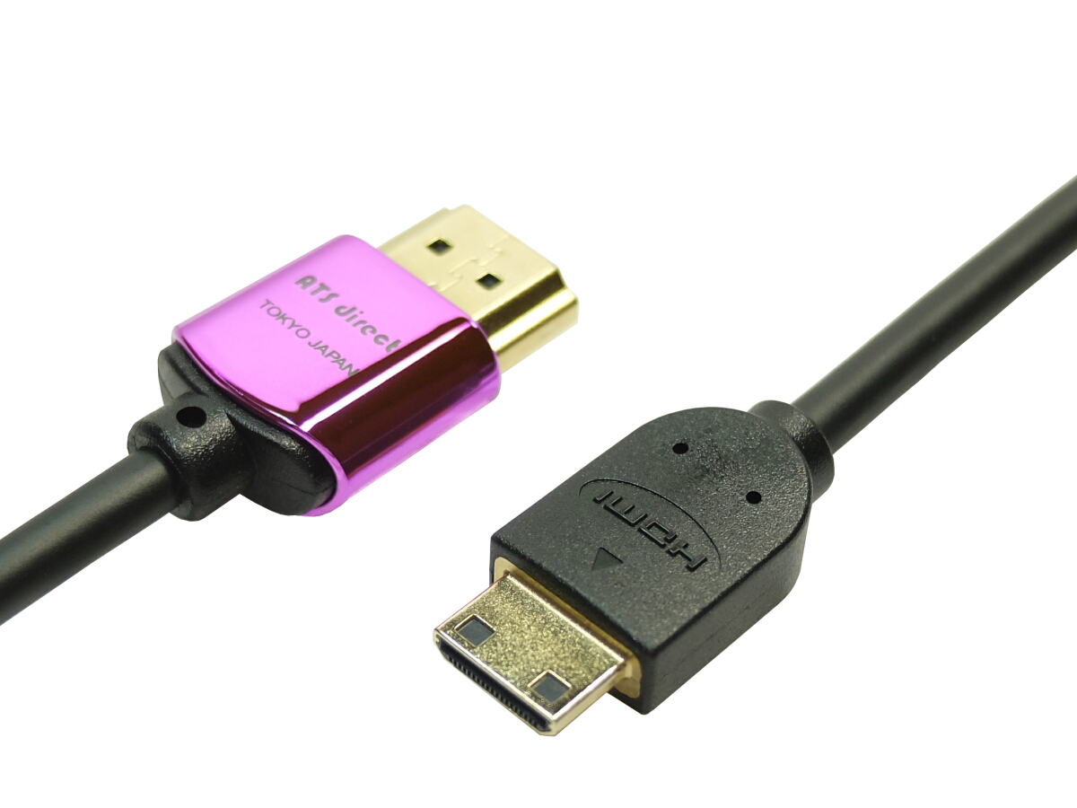 ミニHDMIケーブル 1.5m プレミアムハイスピード仕様ケーブル 4K 60P 4.4.4 24bit HDMI2.0対応 ネコポス送料無料_画像1