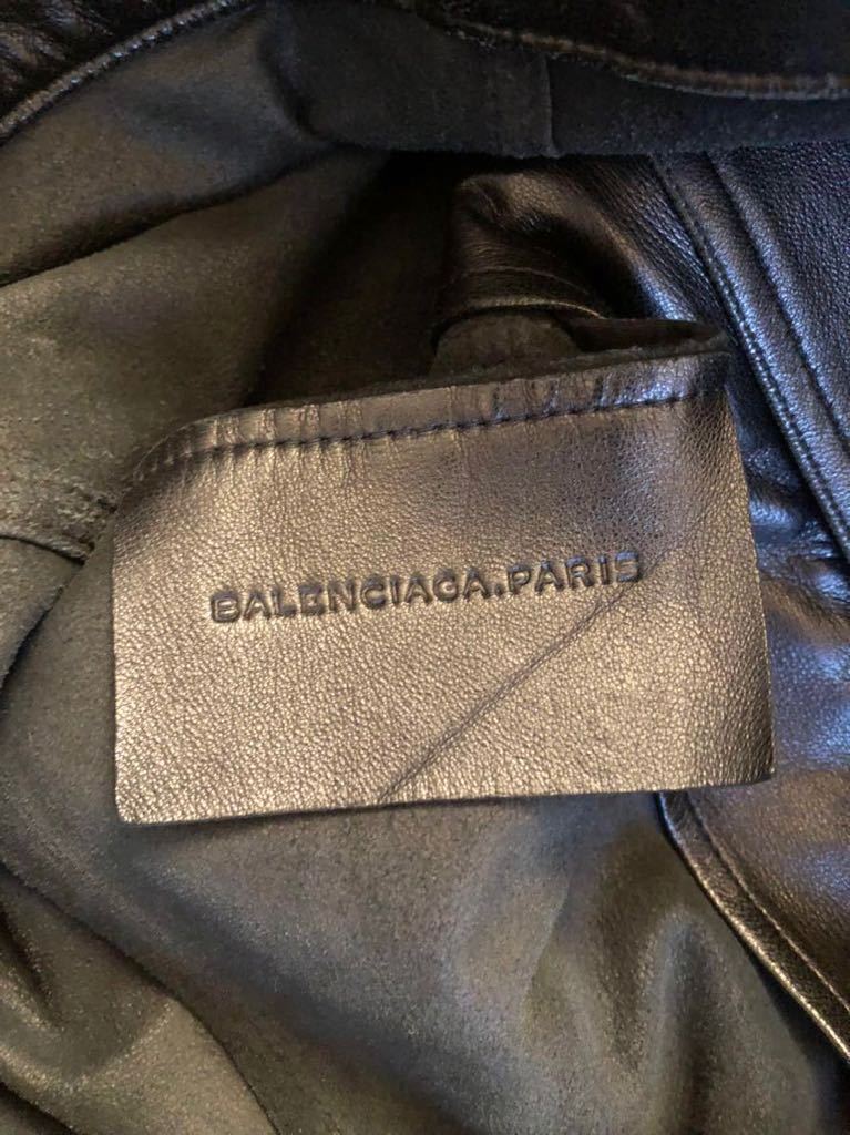 BALENCIAGA leather jacket 44 m-65 Nicola jeskie-ruNICOLAS GHESQUIERE Balenciaga 