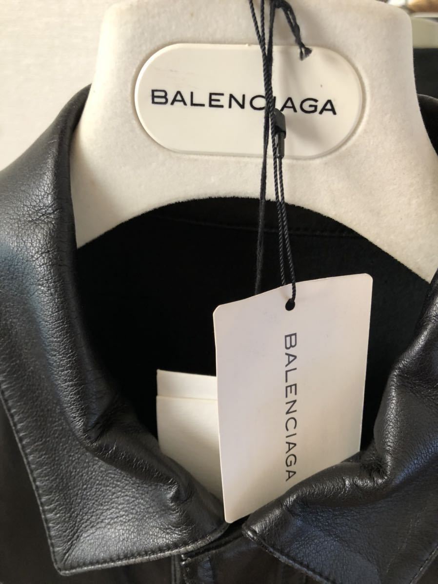 BALENCIAGA レザー ジャケット 44 m-65 ニコラ ジェスキエール　NICOLAS GHESQUIERE バレンシアガ_画像3