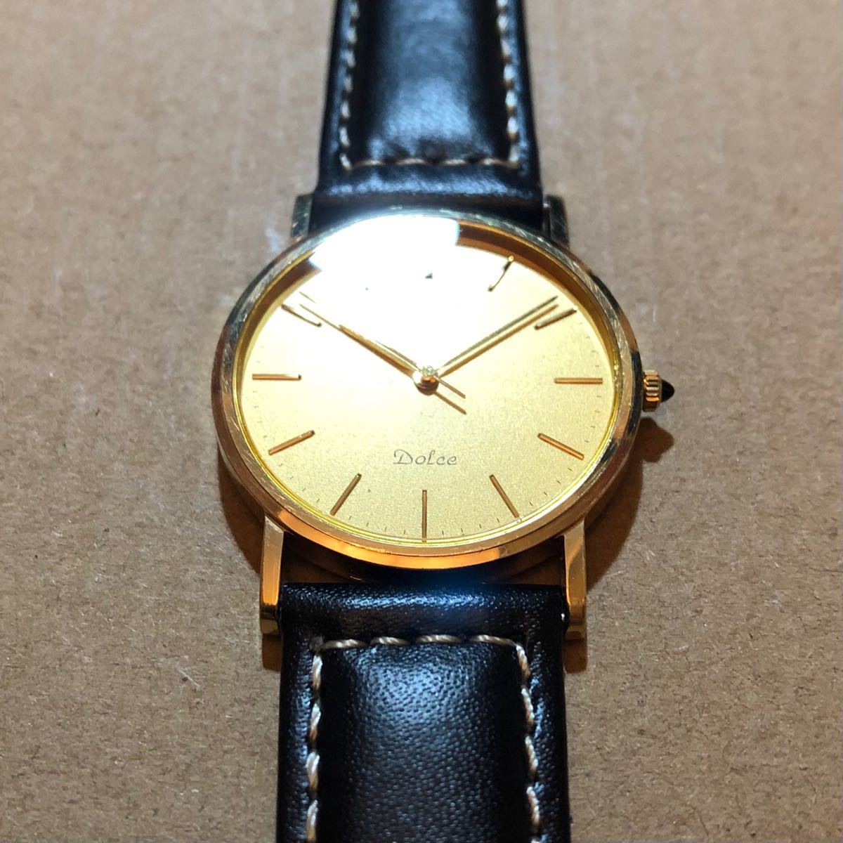 SEIKO セイコー Dolce ドルチェ 14金 ゴールド色文字盤 クォーツ SEIKO セイコー Dolce ドルチェ 14金 ゴールド色文字盤 クォーツ