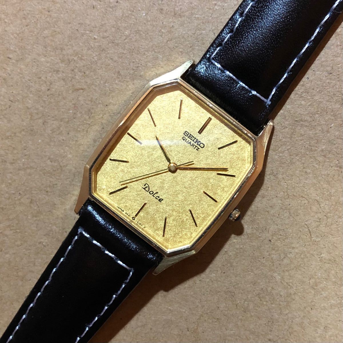 SEIKO セイコー Dolce ドルチェ 10金 ゴールド色文字盤 クォーツ SEIKO セイコー Dolce ドルチェ 10金 ゴールド色文字盤 クォーツ