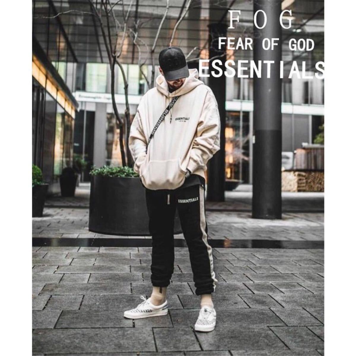 FEAR OF GOD FOG ESSENTIALS Stripe エッセンシャルスウェットパンツ　裏起毛　サイズXL