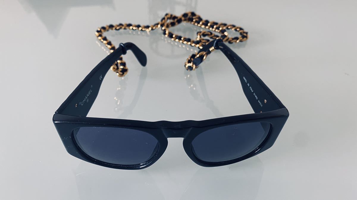 [ price cut ]CHANEL Chanel Vintage sunglasses chain attaching rare rare goods 